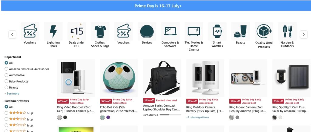 Amazon Prime Day 16 - 17 Jul 2024 UK